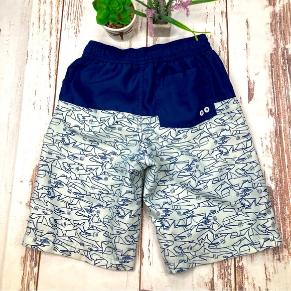 Crazy 8 Swim Trunks Blue Shark Sz M(7-8) - Picture 4 of 8